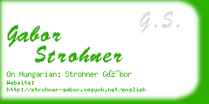 gabor strohner business card